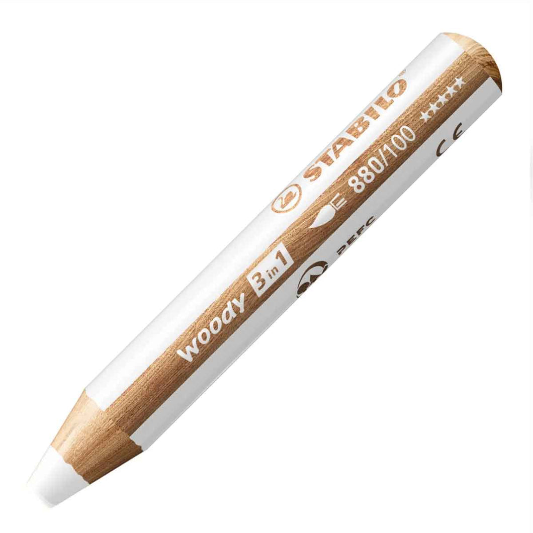 Pencil STABILO Woody 3 in 1 White