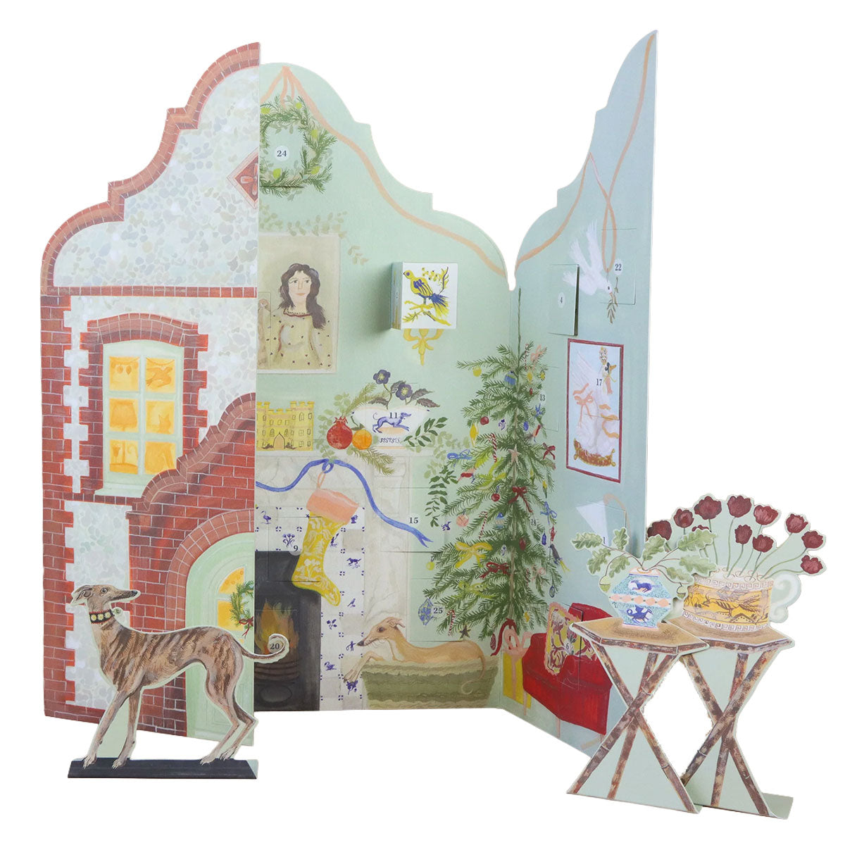 Festive Dutch Gable Advent Calendar