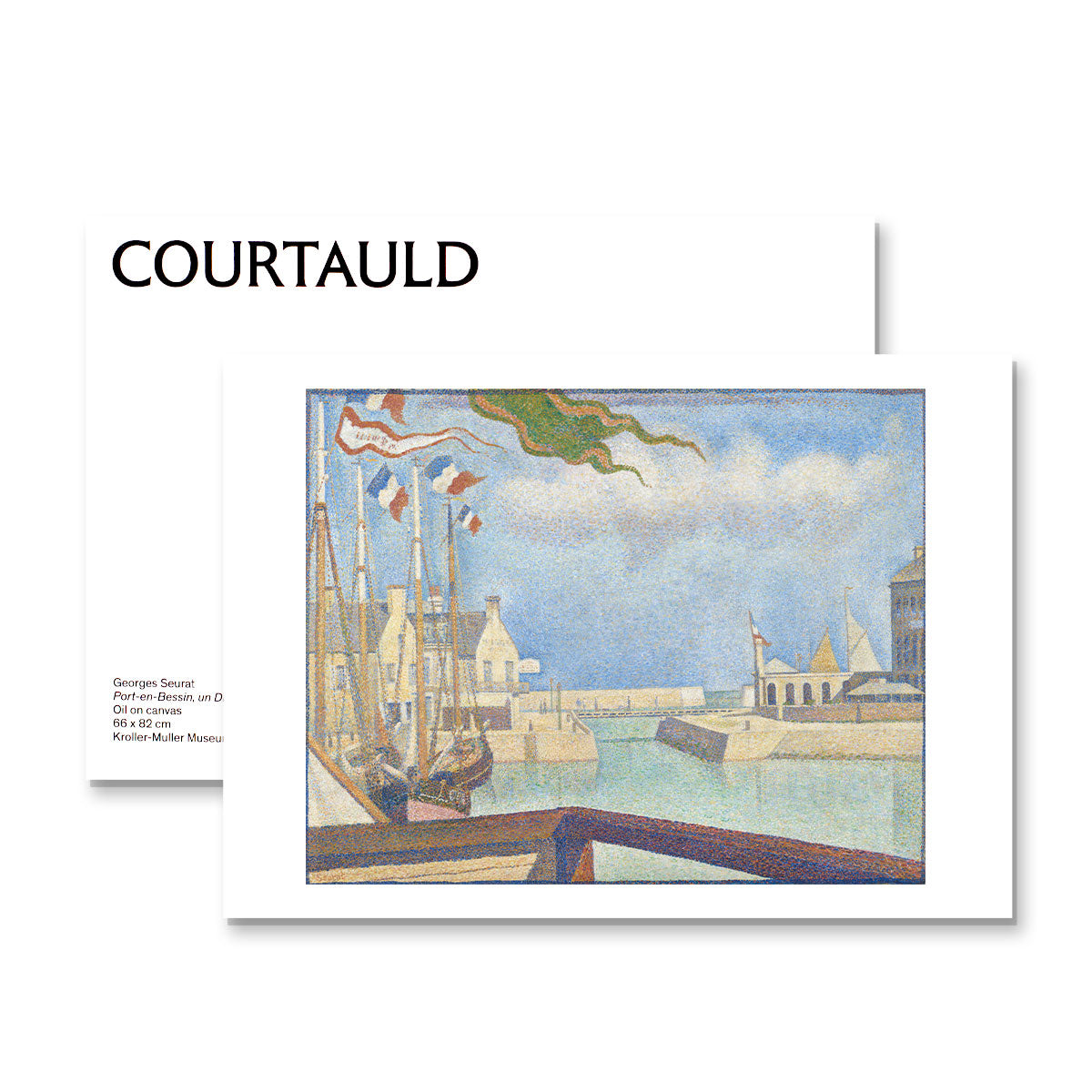 Postcard Seurat Port-en-Bessin - A Sunday