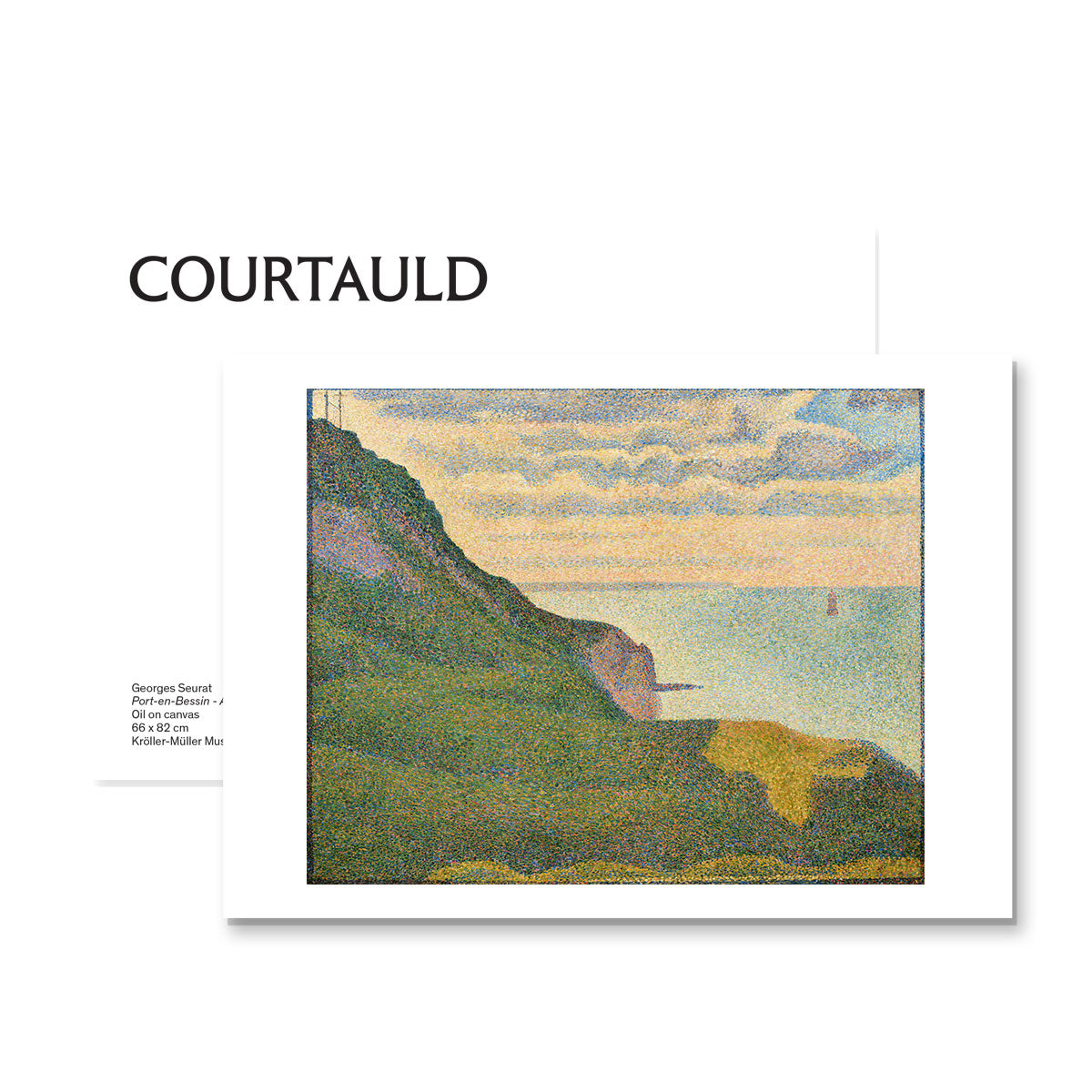 Postcard Seurat The Semaphores and the Cliff