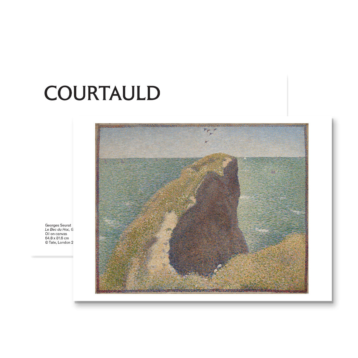 Postcard Seurat Le Bec du Hoc, Grandcamp