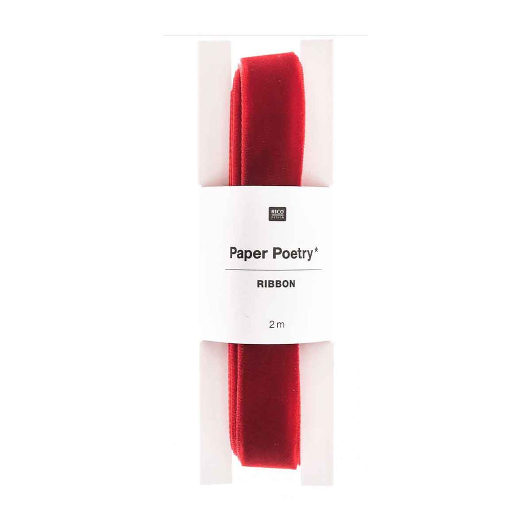 Ribbon Velvet Red