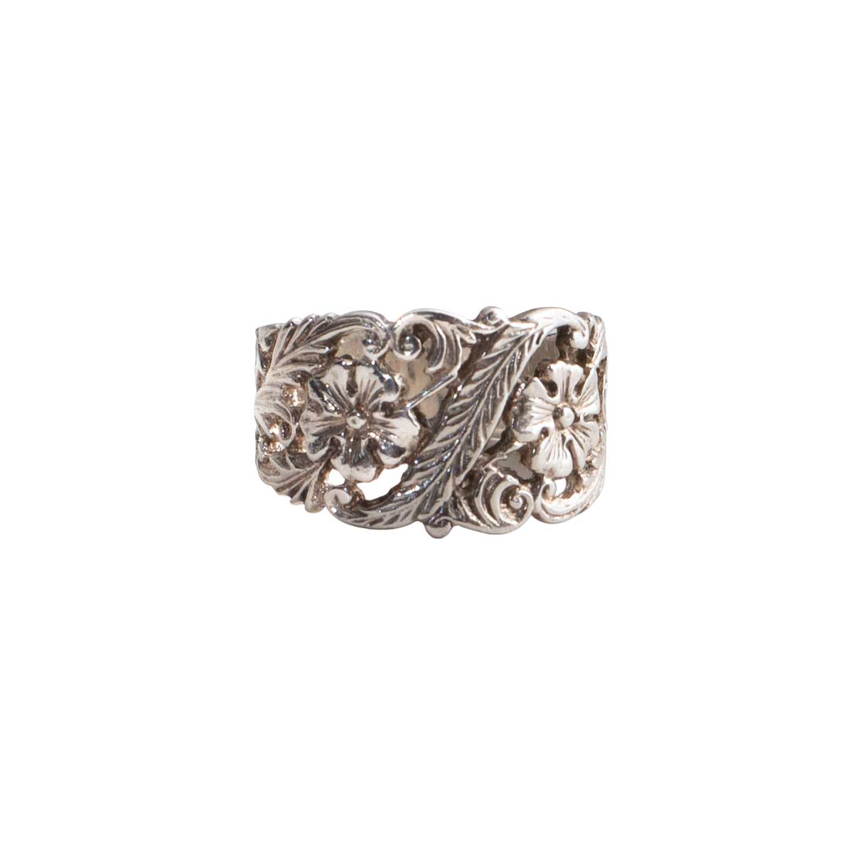 Floral Sterling Band Ring