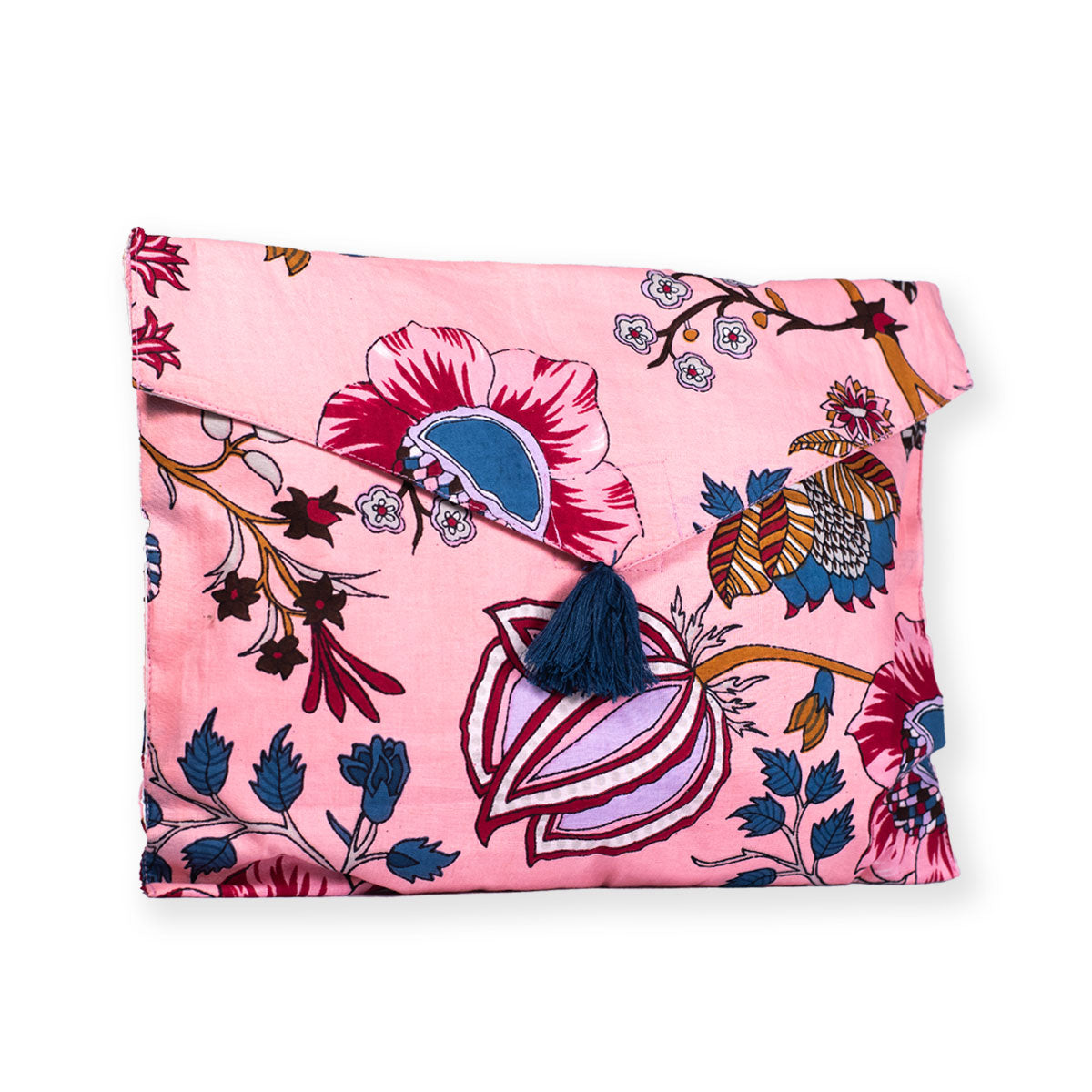 Cotton Robe Pink Leaves