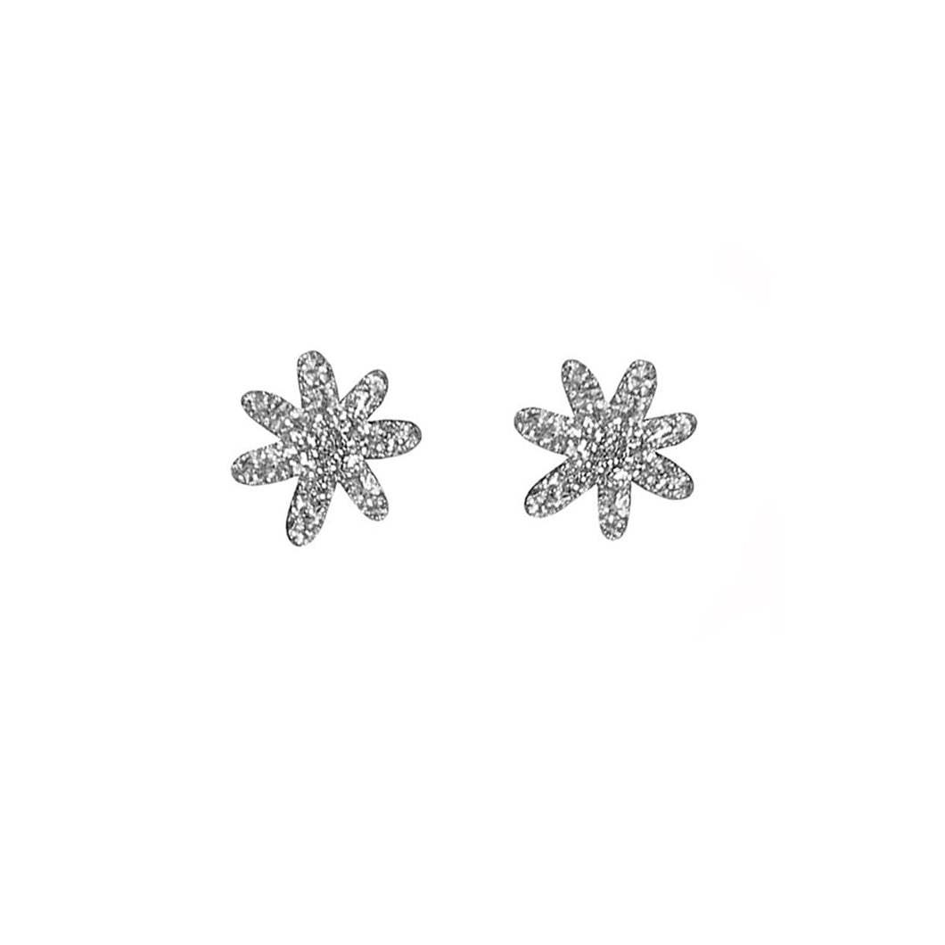 Flower Mini Stud Earrings Silver