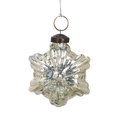 Star Ornament Silver and Gold Glass