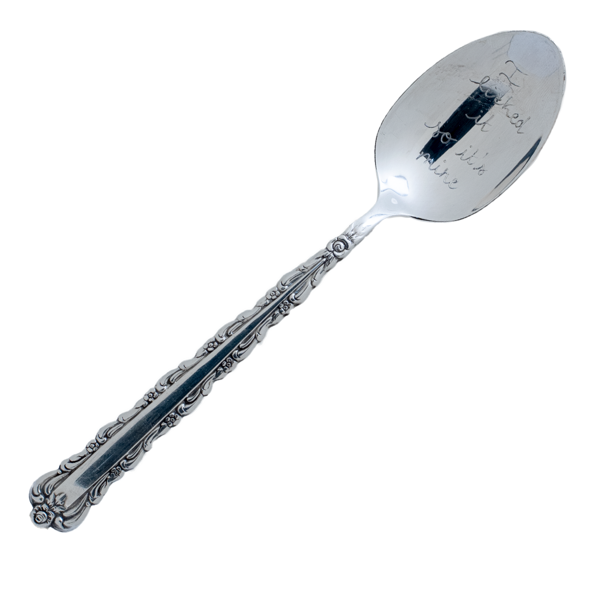 Vintage Teaspoon Hand Engraved I licked it