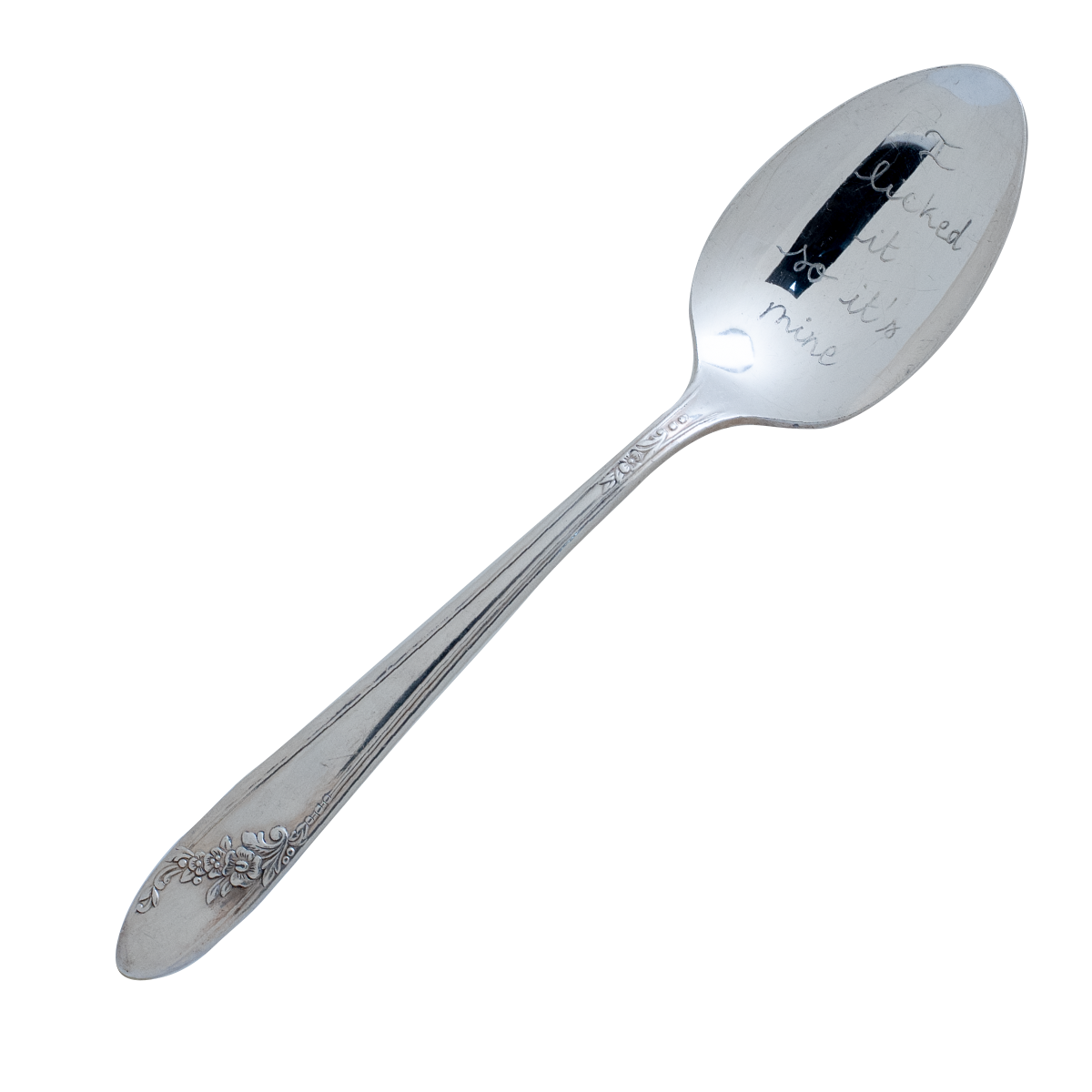 Vintage Teaspoon Hand Engraved I licked it