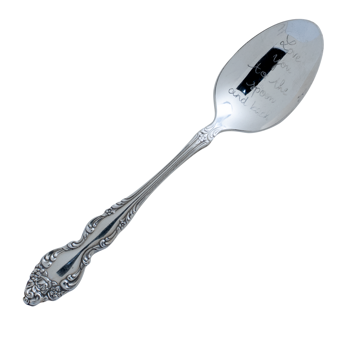 Vintage Teaspoon Hand Engraved Love you