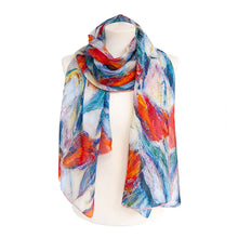 Load image into Gallery viewer, Monet Tulips Chiffon Scarf
