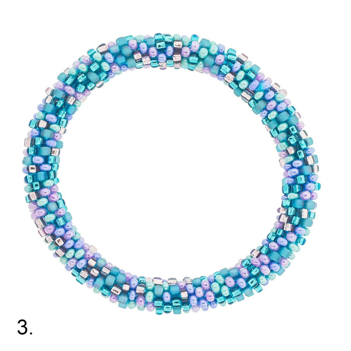 Roll on Bracelet Beaded Pointillism