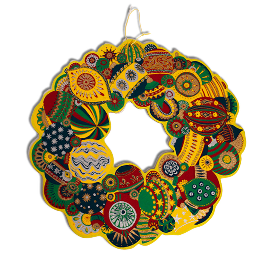 Wreath Cotton Board Bauble