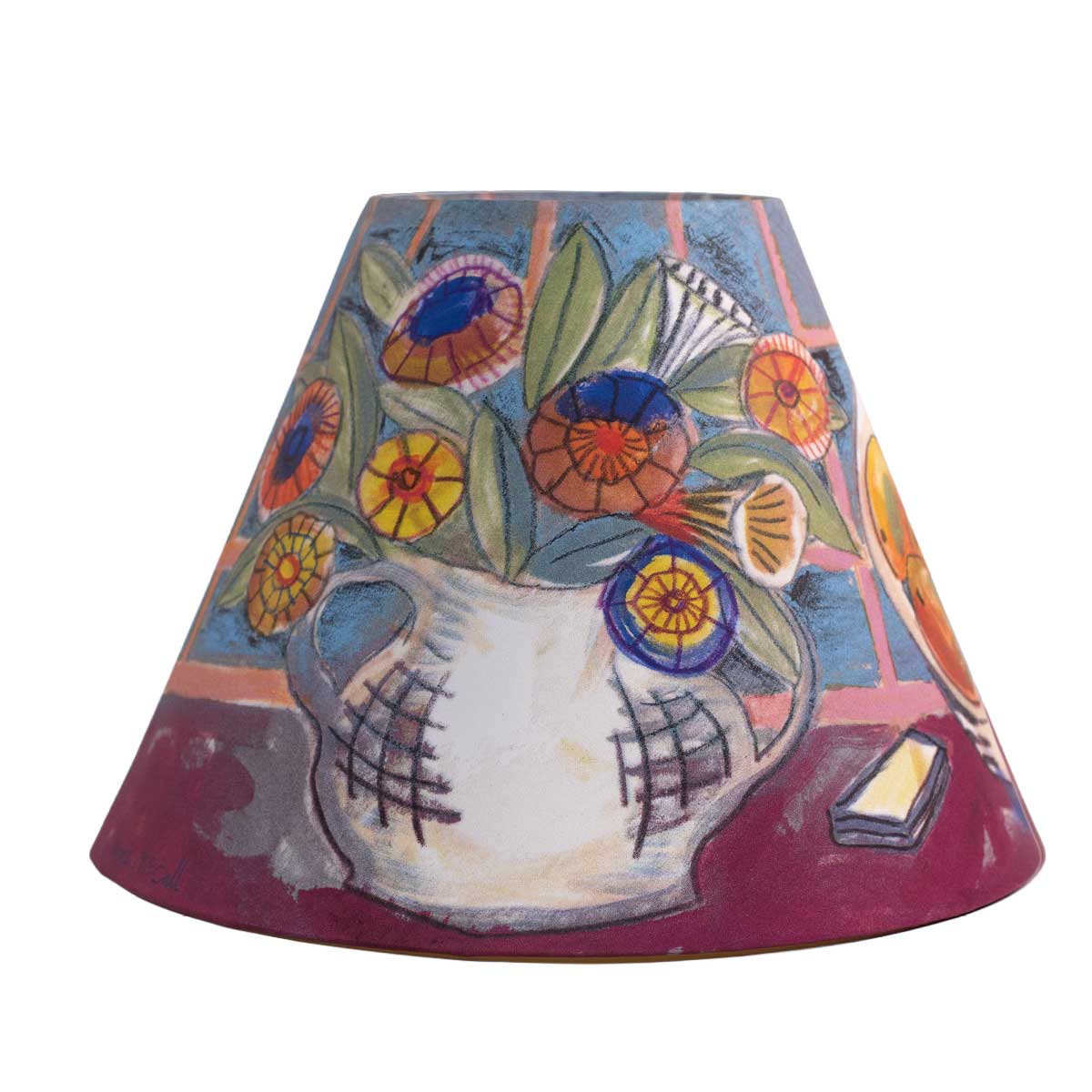 Lampshade Small Winifred Gill Inspired Vase with orange bowl