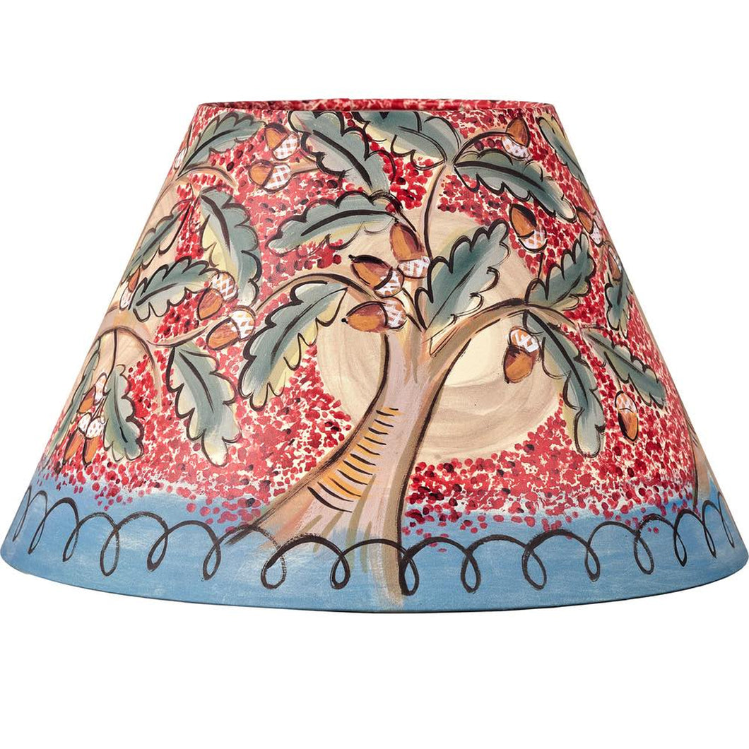 Red & Blue Acorn Large Cone Lampshade