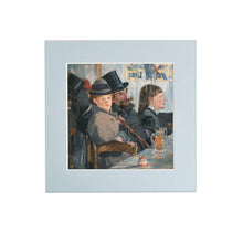 Load image into Gallery viewer, Mounted Print Square Manet Au Café
