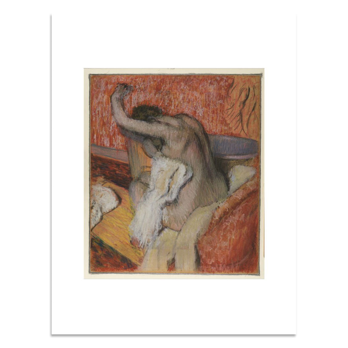 After the Bath - Woman Drying Herself