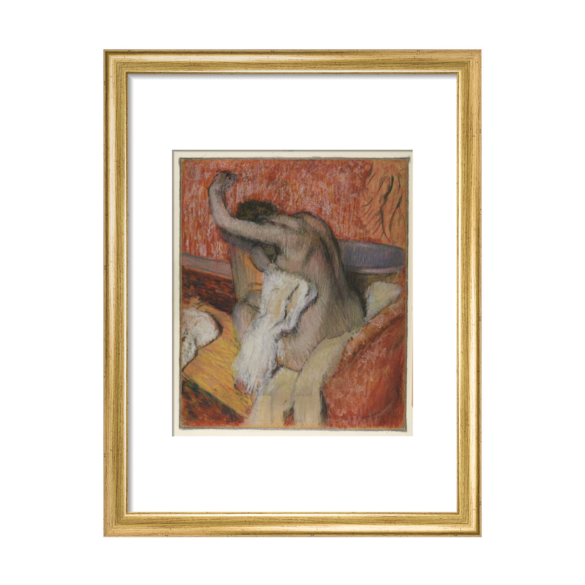 After the Bath - Woman Drying Herself