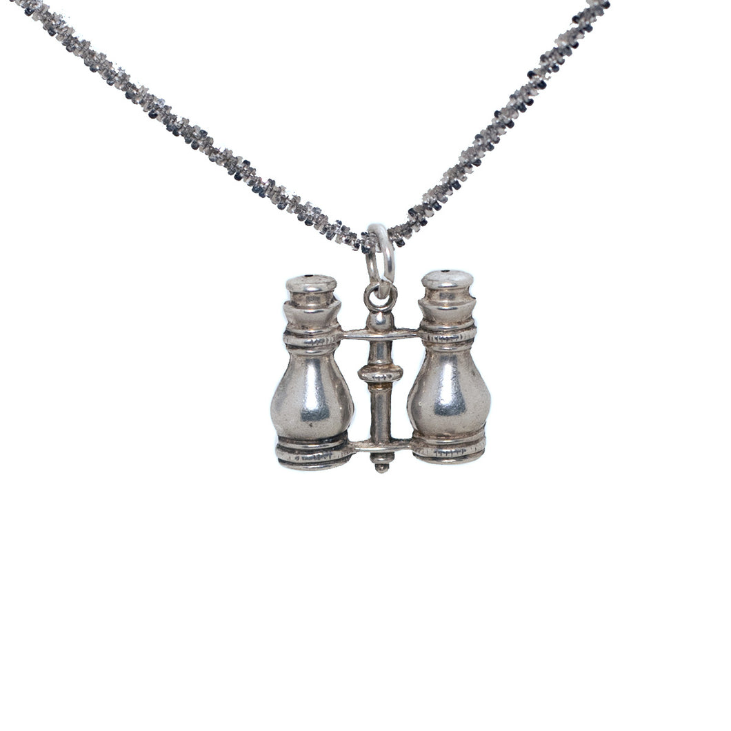 Vintage Silver Binoculars Charm