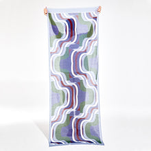 Load image into Gallery viewer, Scarf Blue Green Wiggle
