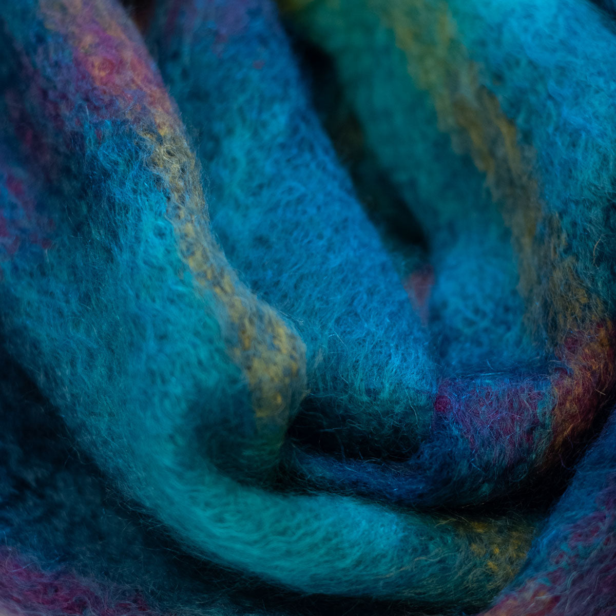 Scarf Mohair Blue Check