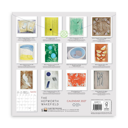 Hepworth Wakefield 2027 Wall Calendar 