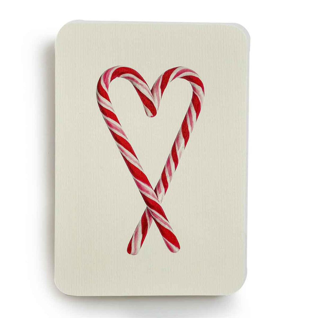 Greetings Card Candy Cane Heart
