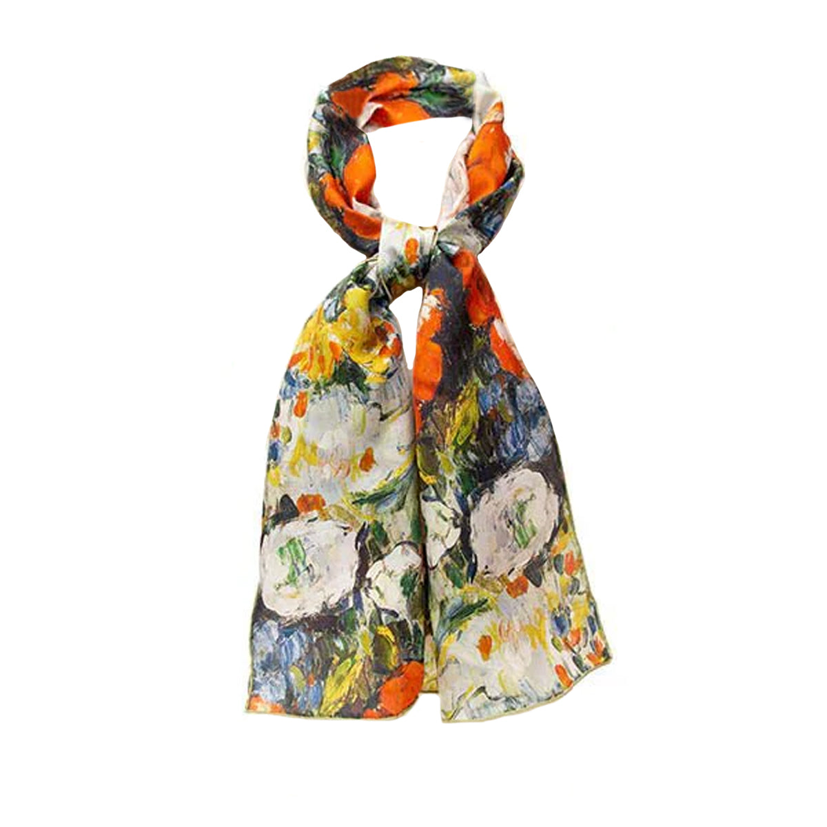 Cezanne Flowers Silk Scarf