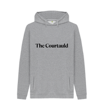 Load image into Gallery viewer, Light Heather Unisex Black Logo Hoody

