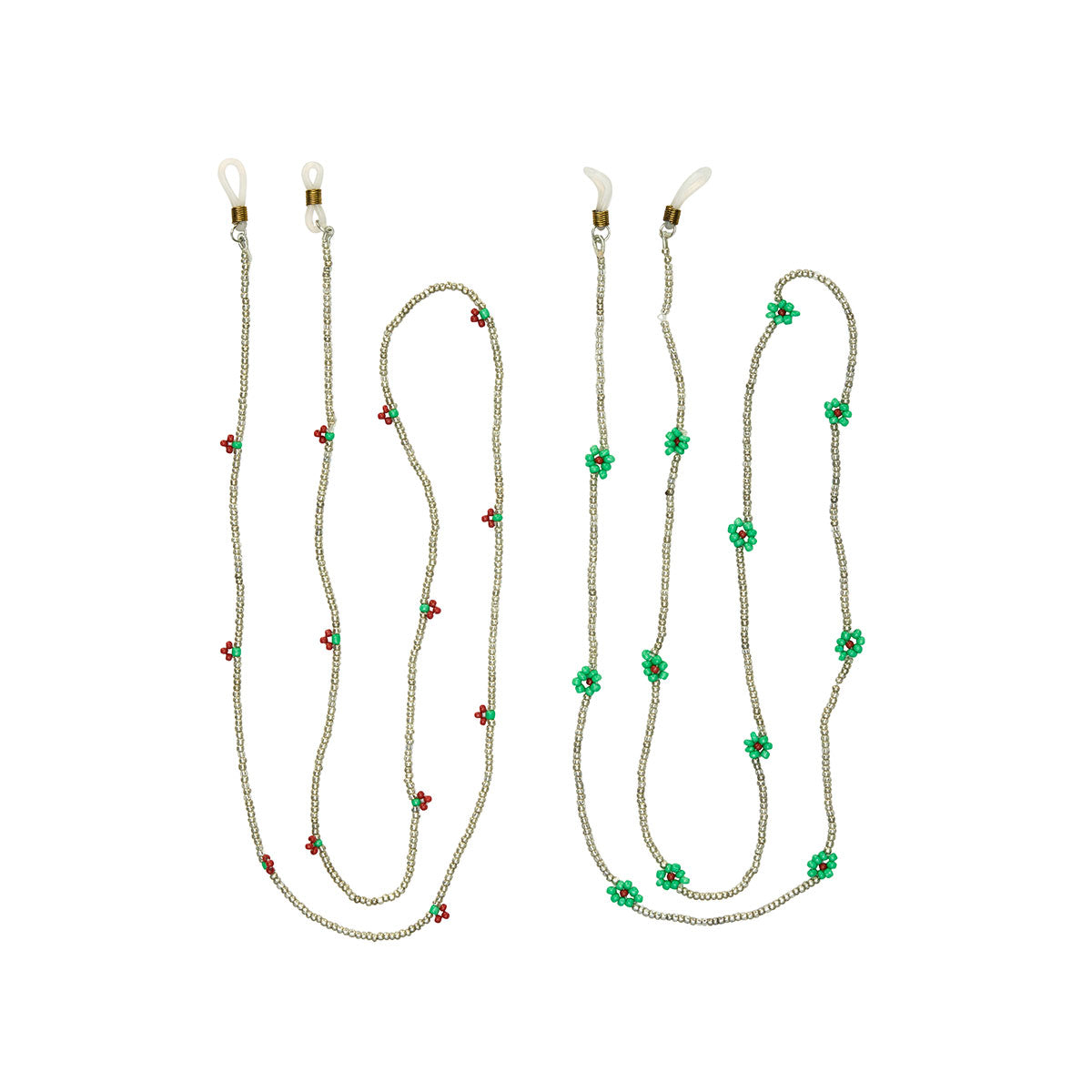 Sunglass chain beads silver