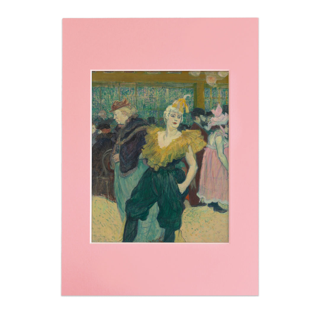 Mounted Print A4 Toulouse-Lautrec The Clown