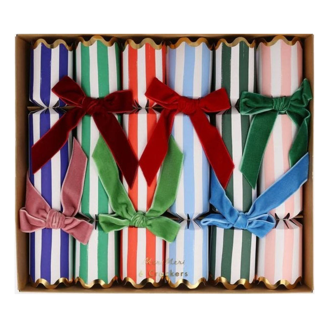 Crackers Velvet Bow Stripe