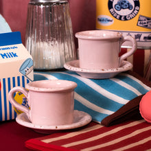Load image into Gallery viewer, Espresso Mug &amp; Saucer pink
