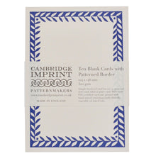 Load image into Gallery viewer, 10 Patterned Border Postcards Dark Blue

