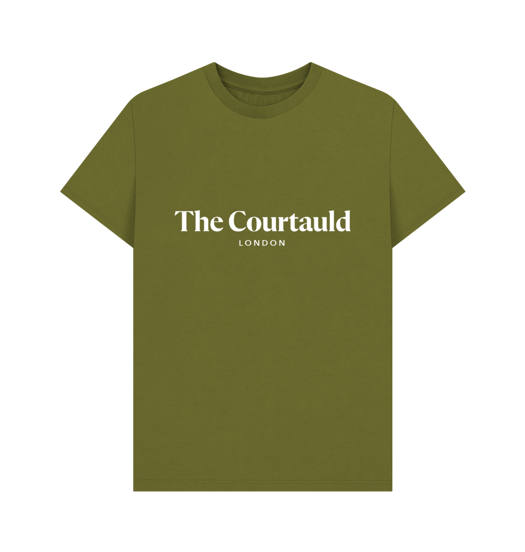 Moss Green Unisex White Logo T-Shirt