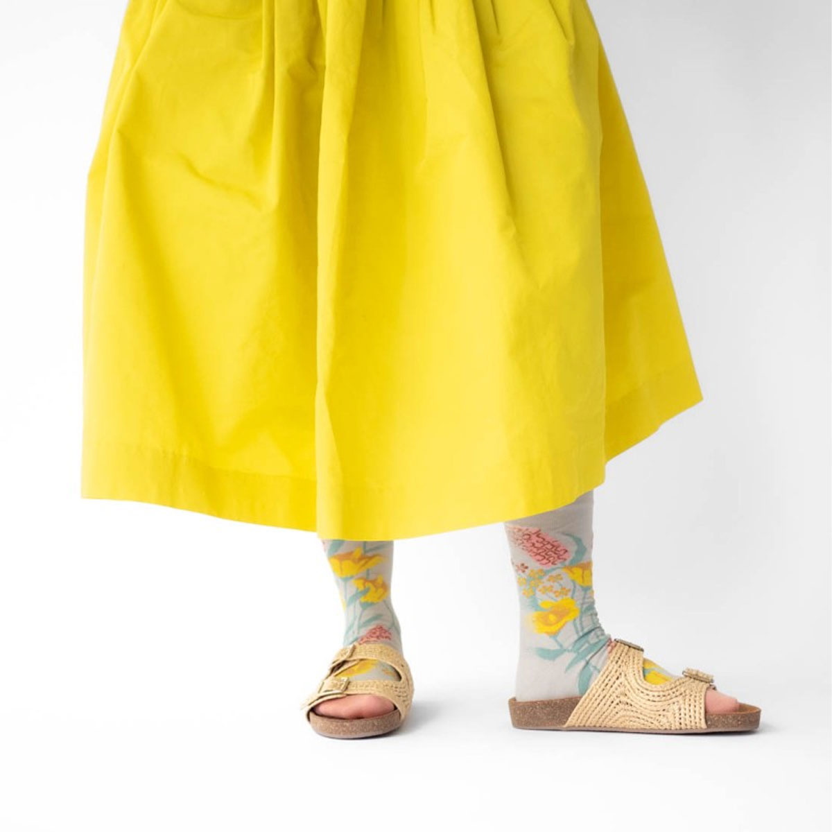 Socks Neutral Floral