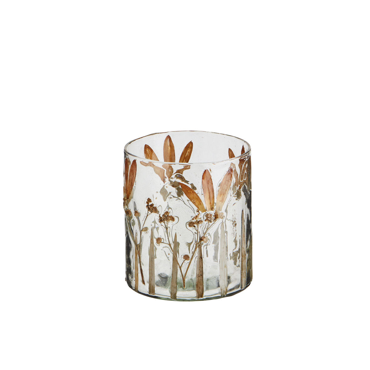 Glass small with Dried Flowers