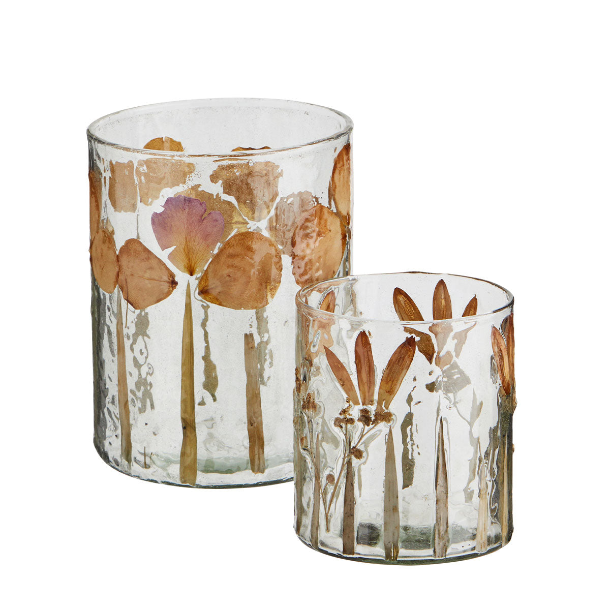 Glass Large with Dried Flowers