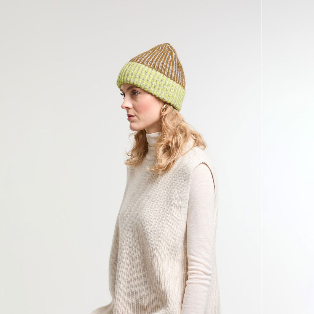 Hat Taupe Lime