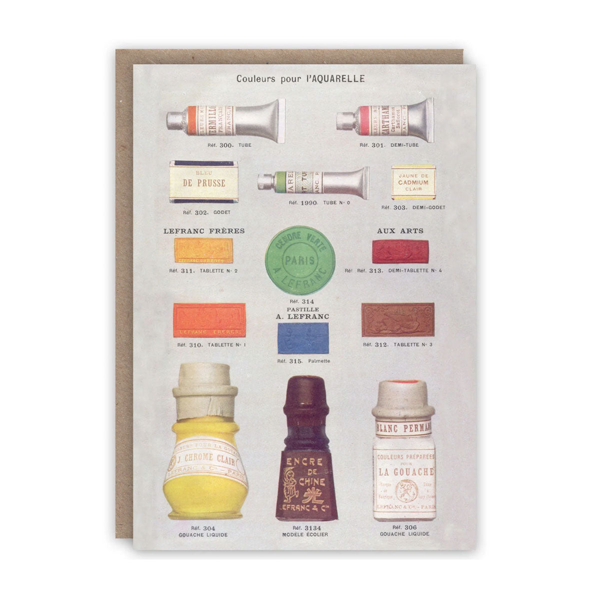 Greetings Card Vintage Watercolours