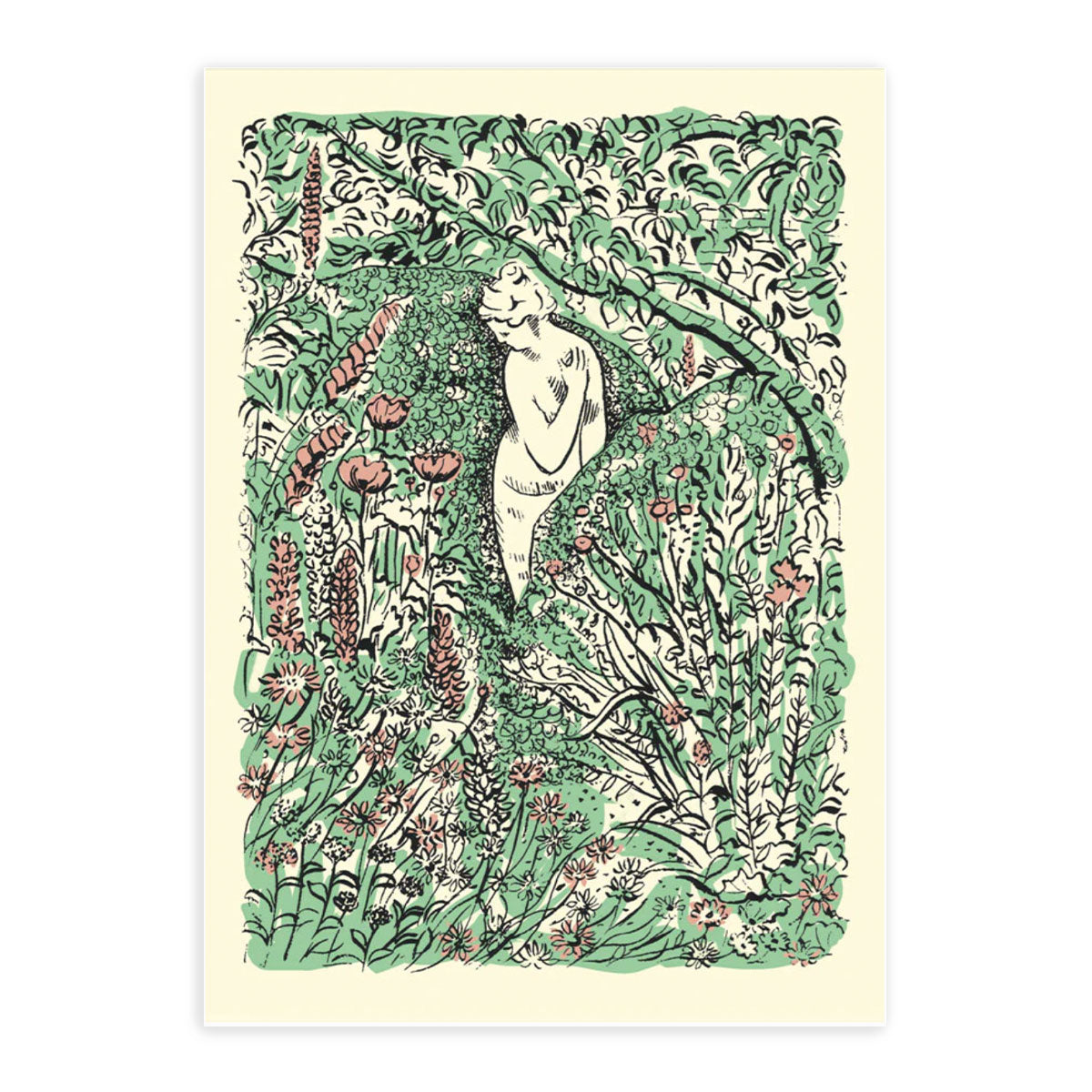 Greetings Card Modest Lady