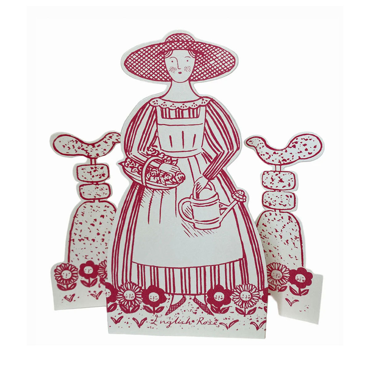 Stand Up Card English Rose