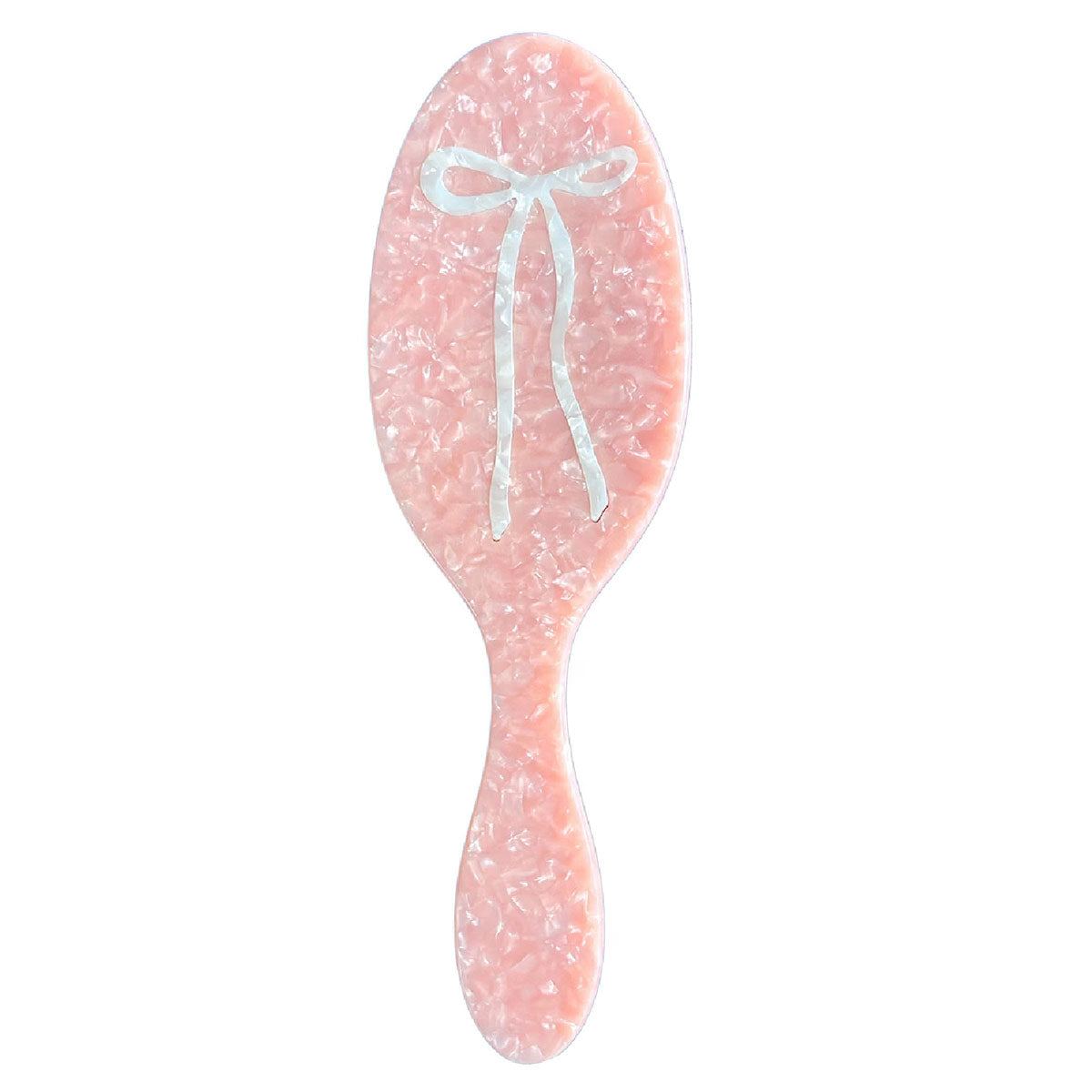 Hair Brush Pink Ballet Bow