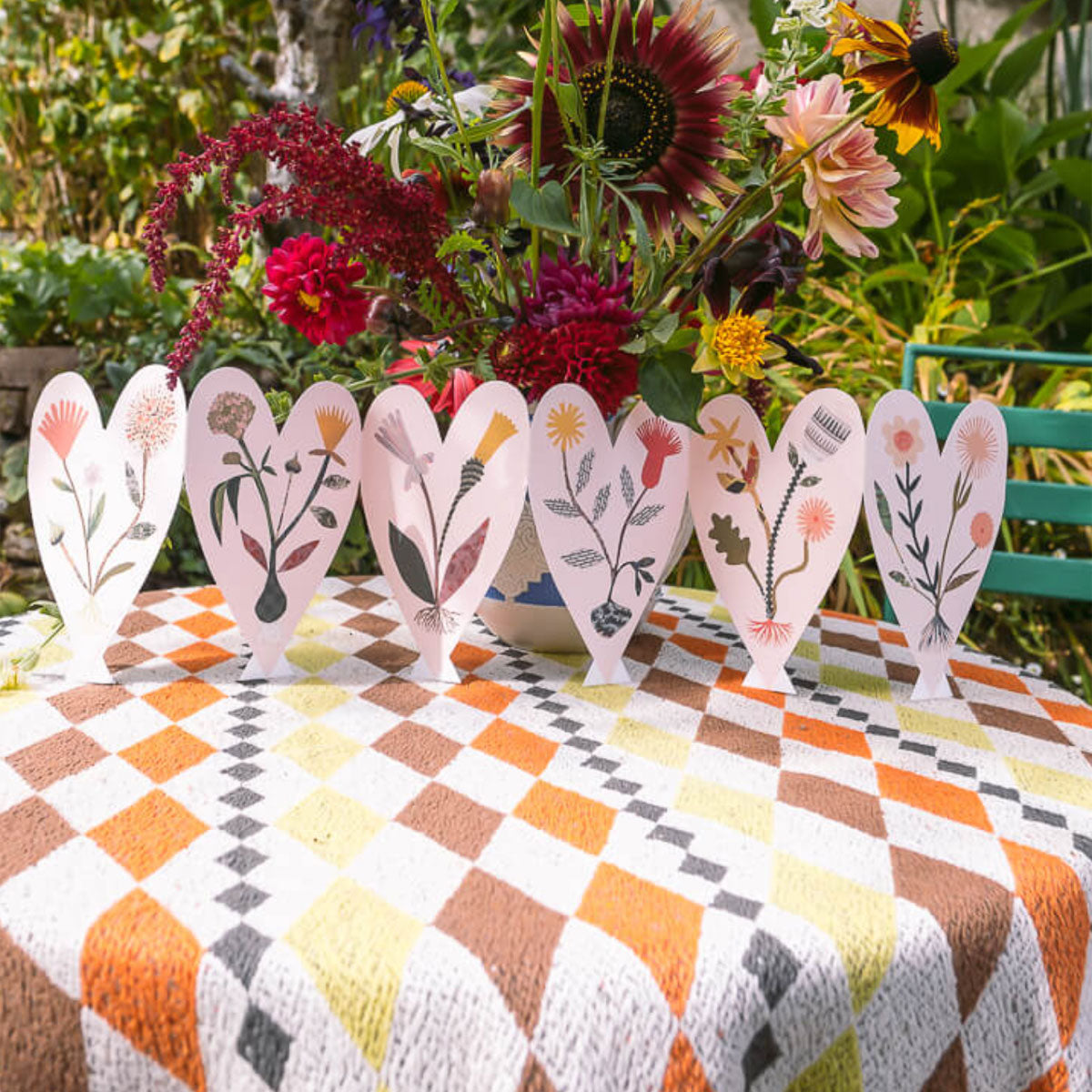 Greetings Card Heart Concertina