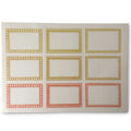 18 Patterned Labels Orange & Yellow