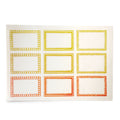 18 Patterned Labels Orange & Yellow
