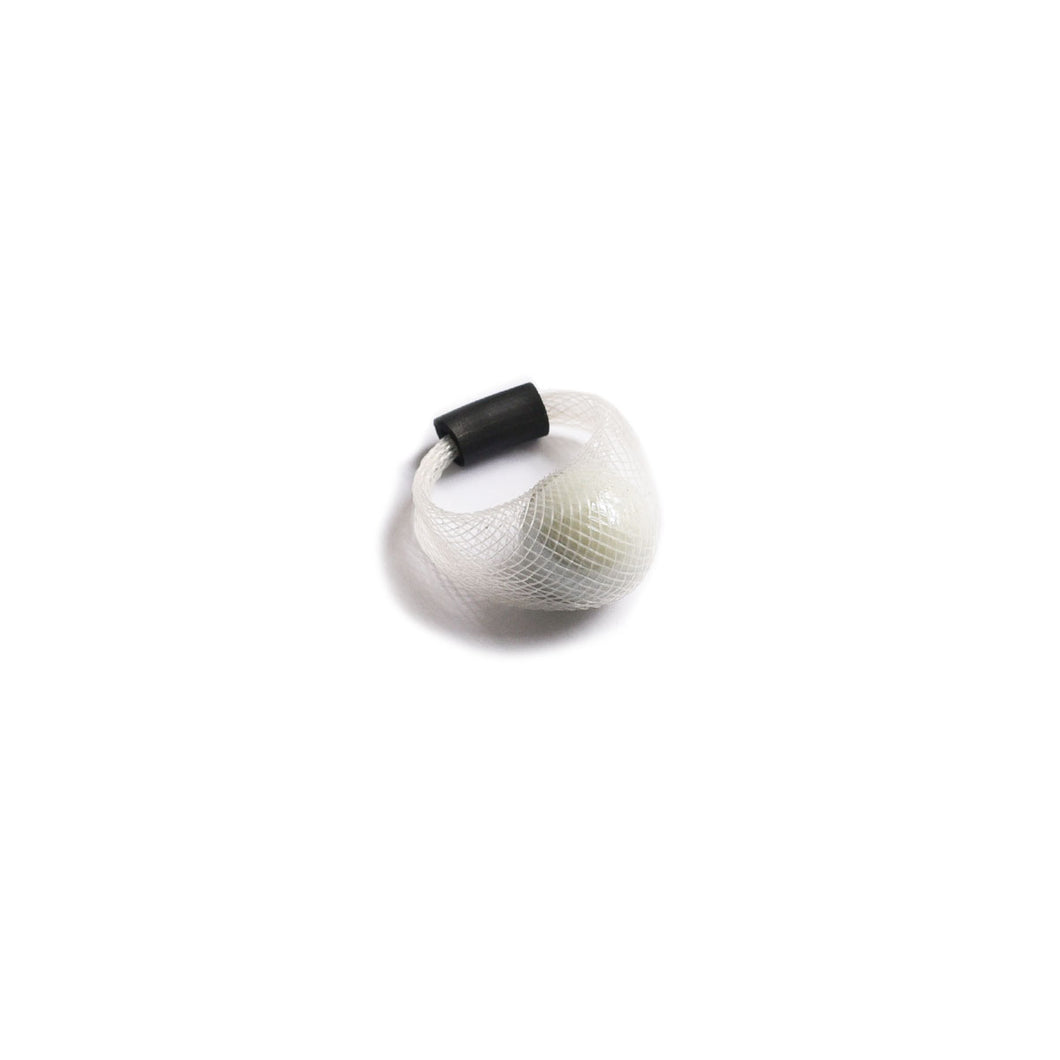 Ring White Mesh with Pearlescent Sphere