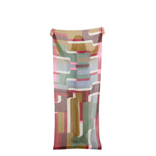 Load image into Gallery viewer, Scarf Wool Curves Pink Kahki
