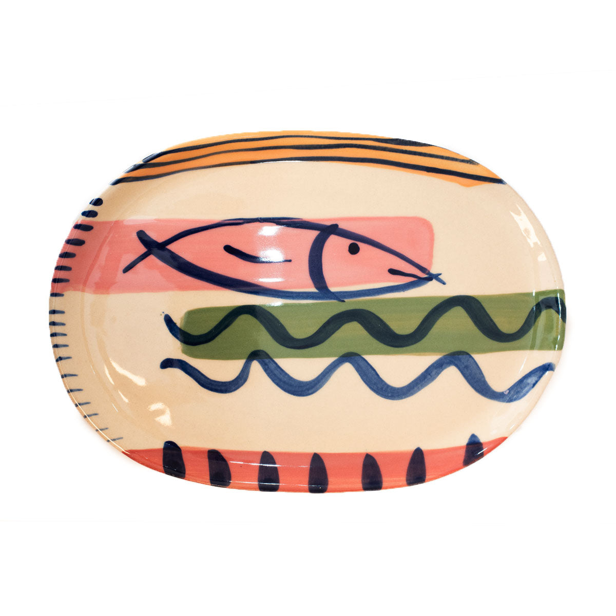 Large Oval Platter Fish