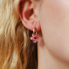 Load image into Gallery viewer, Mini Nina Hoops in Peony
