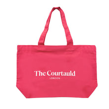 Load image into Gallery viewer, Courtauld Large Tote Bag Raspberry White
